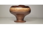 "The War Horse" - Live Edge Black Walnut Pedestal Bowl 