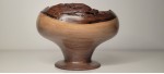 "The War Horse" - Live Edge Black Walnut Pedestal Bowl 