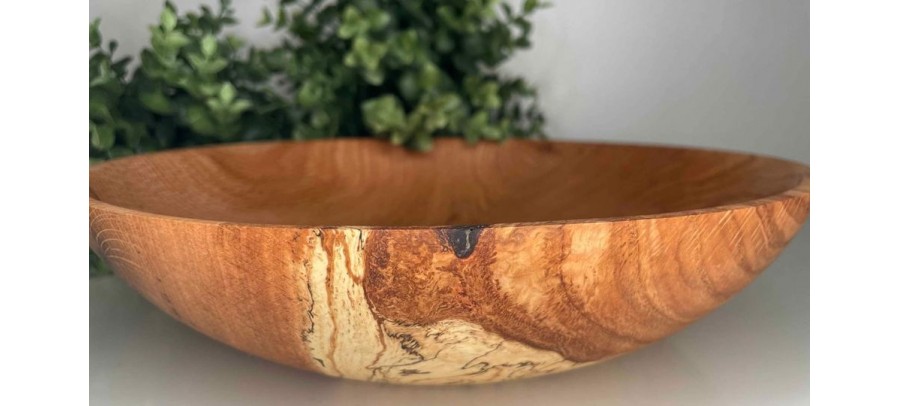 Pencil Spalted Red Oak Fruit Bowl