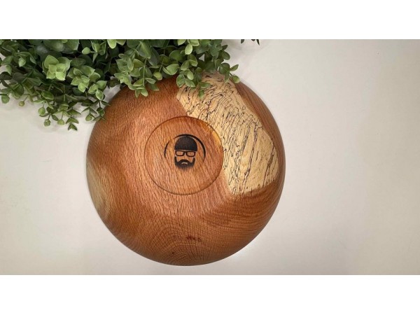 Pencil Spalted Red Oak Fruit Bowl