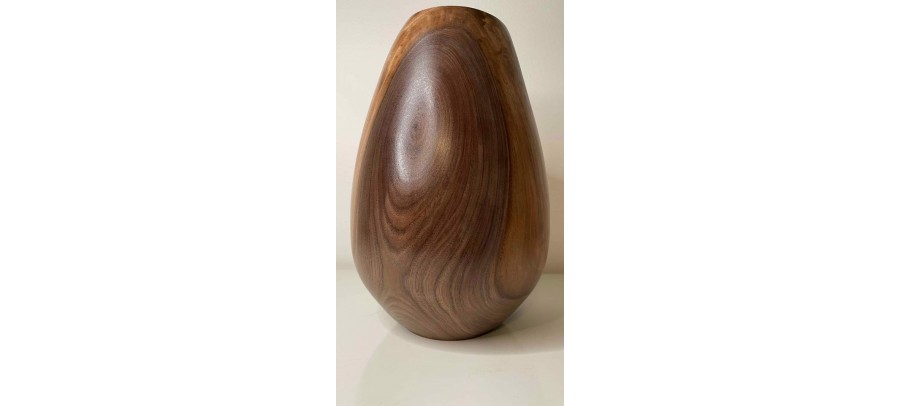 Meet "The Dragon" - Natural Edge Black Walnut Crotch Hollow Form