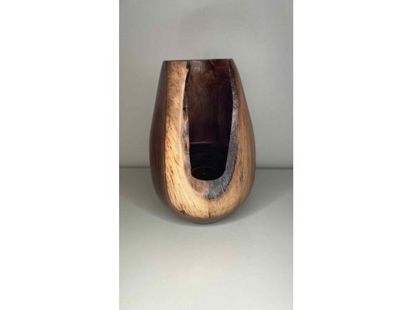 Meet "The Dragon" - Natural Edge Black Walnut Crotch Hollow Form