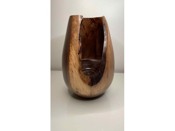 Meet "The Dragon" - Natural Edge Black Walnut Crotch Hollow Form