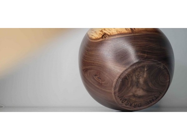 Meet "The Dragon" - Natural Edge Black Walnut Crotch Hollow Form