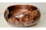 Meet "The Highlight" - Highly Figured Black Walnut Bowl with Bark Inclusion - Locally Handmade