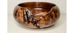 Meet "The Highlight" - Highly Figured Black Walnut Bowl with Bark Inclusion - Locally Handmade