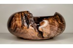 Meet "The Highlight" - Highly Figured Black Walnut Bowl with Bark Inclusion - Locally Handmade