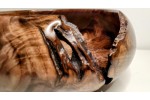 Meet "The Highlight" - Highly Figured Black Walnut Bowl with Bark Inclusion - Locally Handmade