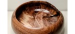 Meet "The Highlight" - Highly Figured Black Walnut Bowl with Bark Inclusion - Locally Handmade