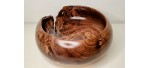 Meet "The Highlight" - Highly Figured Black Walnut Bowl with Bark Inclusion - Locally Handmade