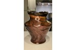 SOLD! - Meet "The Killa Gorilla" - Live Edge Black Walnut Vase with Natural Void - Signed by Artist - Illinois Woodturner Shane Boland 10" h x 9" d