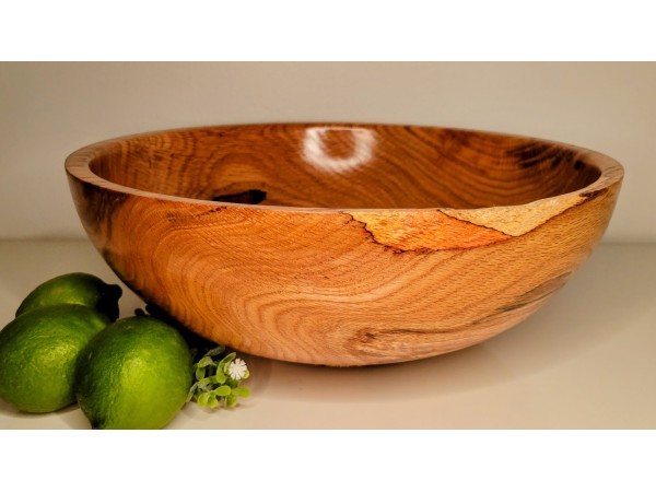 Large Fruit Bowl 13" x 4.5" Locally Handmade from Red Oak