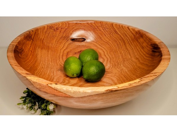 Large Fruit Bowl 13" x 4.5" Locally Handmade from Red Oak