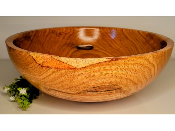 Large Fruit Bowl 13" x 4.5" Locally Handmade from Red Oak