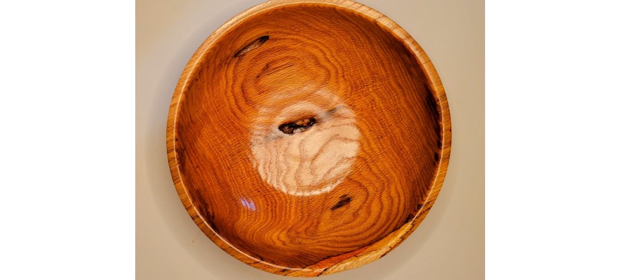 Large Fruit Bowl 13" x 4.5" Locally Handmade from Red Oak