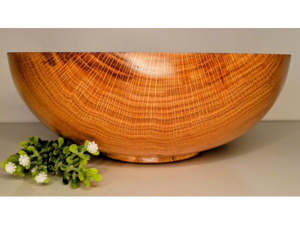 Large Fruit Bowl 13" x 4.5" Locally Handmade from Red Oak