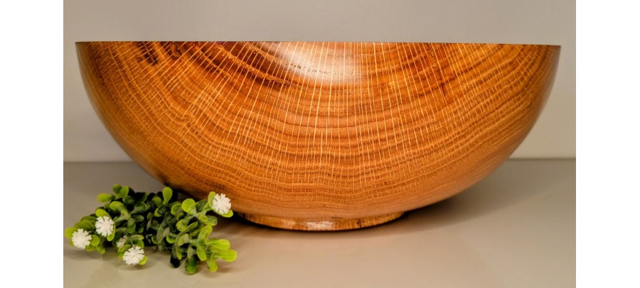 Large Fruit Bowl 13" x 4.5" Locally Handmade from Red Oak