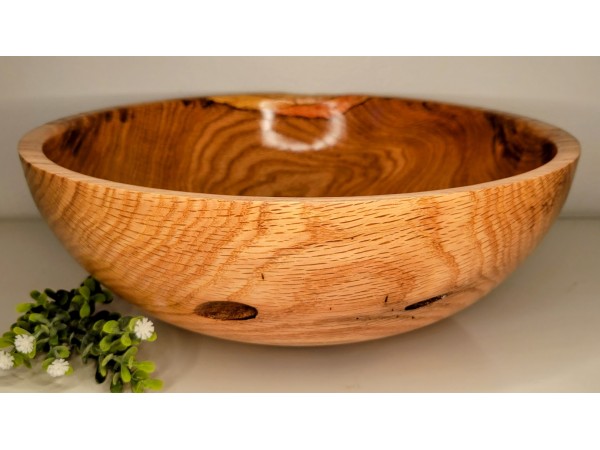 Large Fruit Bowl 13" x 4.5" Locally Handmade from Red Oak