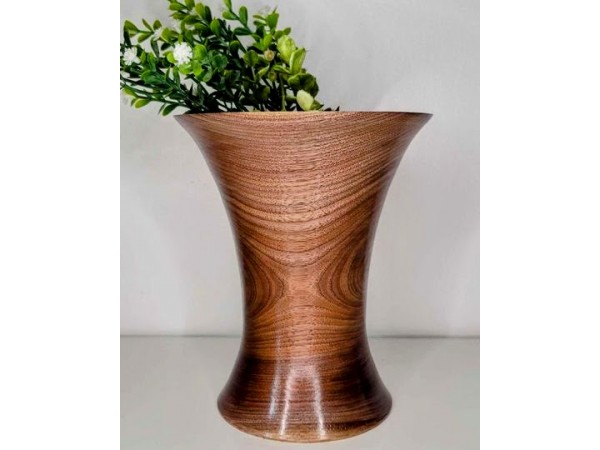 Meet "Showtime" - Black Walnut Vase - by local artist Shane Boland