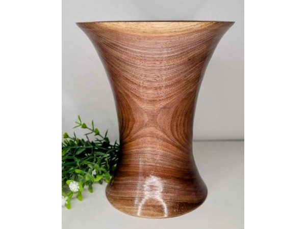 Meet "Showtime" - Black Walnut Vase - by local artist Shane Boland