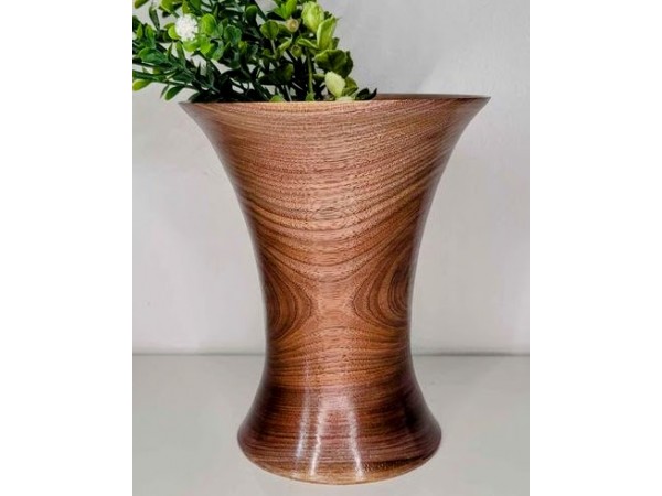 Meet "Showtime" - Black Walnut Vase - by local artist Shane Boland