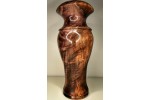 Highly Figured Black Walnut Vase with Bark Inclusion and Chatoyancy- Hand Made in USA by Illinois Woodturner - 10.75" x 4.5" #woodart #vase