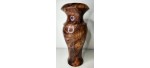 Highly Figured Black Walnut Vase with Bark Inclusion and Chatoyancy- Hand Made in USA by Illinois Woodturner - 10.75" x 4.5" #woodart #vase