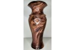 Highly Figured Black Walnut Vase with Bark Inclusion and Chatoyancy- Hand Made in USA by Illinois Woodturner - 10.75" x 4.5" #woodart #vase