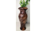 Highly Figured Black Walnut Vase with Bark Inclusion and Chatoyancy- Hand Made in USA by Illinois Woodturner - 10.75" x 4.5" #woodart #vase