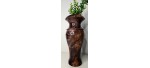 Highly Figured Black Walnut Vase with Bark Inclusion and Chatoyancy- Hand Made in USA by Illinois Woodturner - 10.75" x 4.5" #woodart #vase