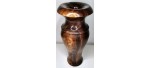 Highly Figured Black Walnut Vase with Bark Inclusion and Chatoyancy- Hand Made in USA by Illinois Woodturner - 10.75" x 4.5" #woodart #vase