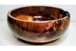 Meet "Blessed" - Highly Figured Large Black Walnut Bowl with Bark Inclusion - Locally Handmade