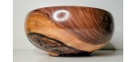 Meet "Blessed" - Highly Figured Large Black Walnut Bowl with Bark Inclusion - Locally Handmade