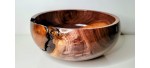 Meet "Blessed" - Highly Figured Large Black Walnut Bowl with Bark Inclusion - Locally Handmade