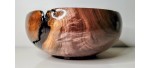 Meet "Blessed" - Highly Figured Large Black Walnut Bowl with Bark Inclusion - Locally Handmade