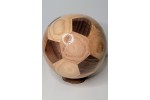 Soccer Ball (Truncated Icosahedron)  segmented turning of oak and black walnut pre-order