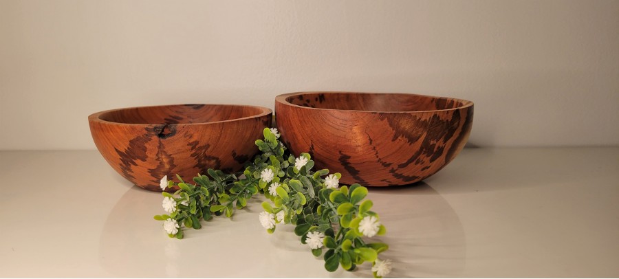 Spalted Black Cherry Bowls from the Beard's Backyard | Set of 2 Bowls | SOLD!