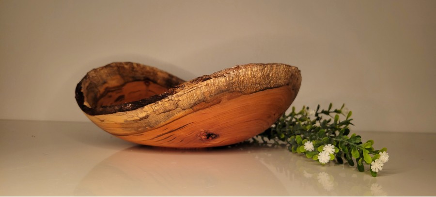 Spalted Black Cherry Natural Edge Winged Bowl  from the Beard's Backyard | Extra Lage | SOLD!