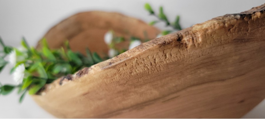 Spalted Black Cherry Natural Edge Winged Bowl from the Beard's Backyard | Extra Lage | Flawed