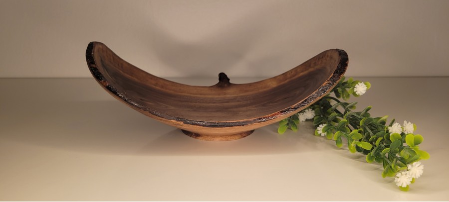 Natural Edge Winged Black Walnut Bowl