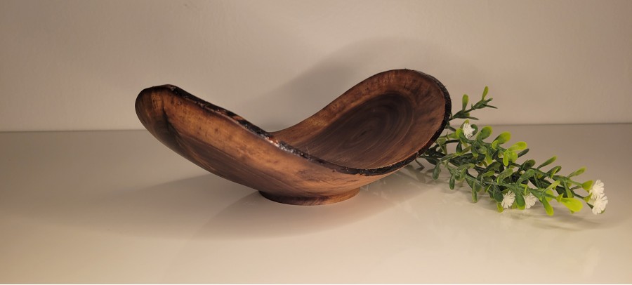 Natural Edge Winged Black Walnut Bowl