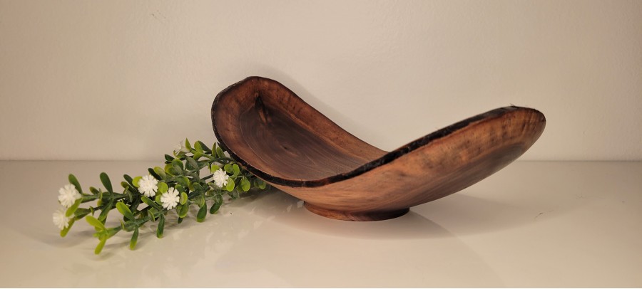 Natural Edge Winged Black Walnut Bowl