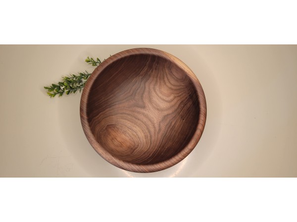 Black Walnut Bowl with Bead Rim | Medium | Sealed w/Polyurethane & Finished with Food Grade Mineral Oil/Beeswax/Carnauba Wax | SOLD!