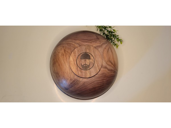 Black Walnut Bowl with Bead Rim | Medium | Sealed w/Polyurethane & Finished with Food Grade Mineral Oil/Beeswax/Carnauba Wax | SOLD!