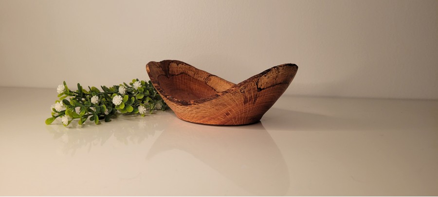 Spalted Red Oak Winged Bowl | Medium