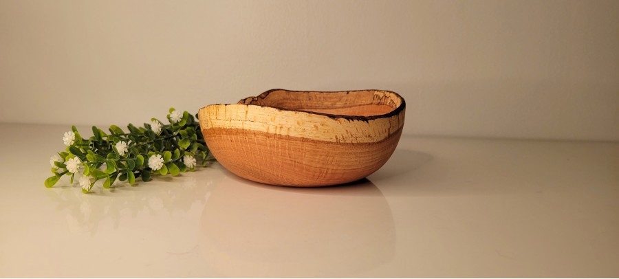 Spalted Red Oak Natural Edge Bowl | SOLD