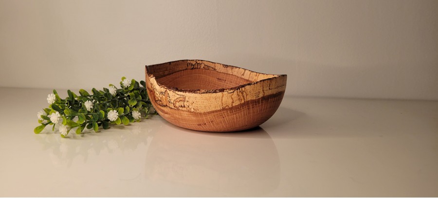 Spalted Red Oak Natural Edge Bowl | SOLD