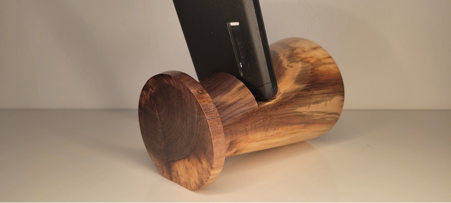 Phone Amplifier Stand - Black Walnut - Locally Hand Made