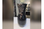 Ebonized Mystery Wood Vase signed by Artist - Handmade by Illinois Woodturner Shane Boland - 12.4" tall x 5.3" diameter - Tall Modern Vase