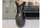 Ebonized Mystery Wood Vase signed by Artist - Handmade by Illinois Woodturner Shane Boland - 12.4" tall x 5.3" diameter - Tall Modern Vase